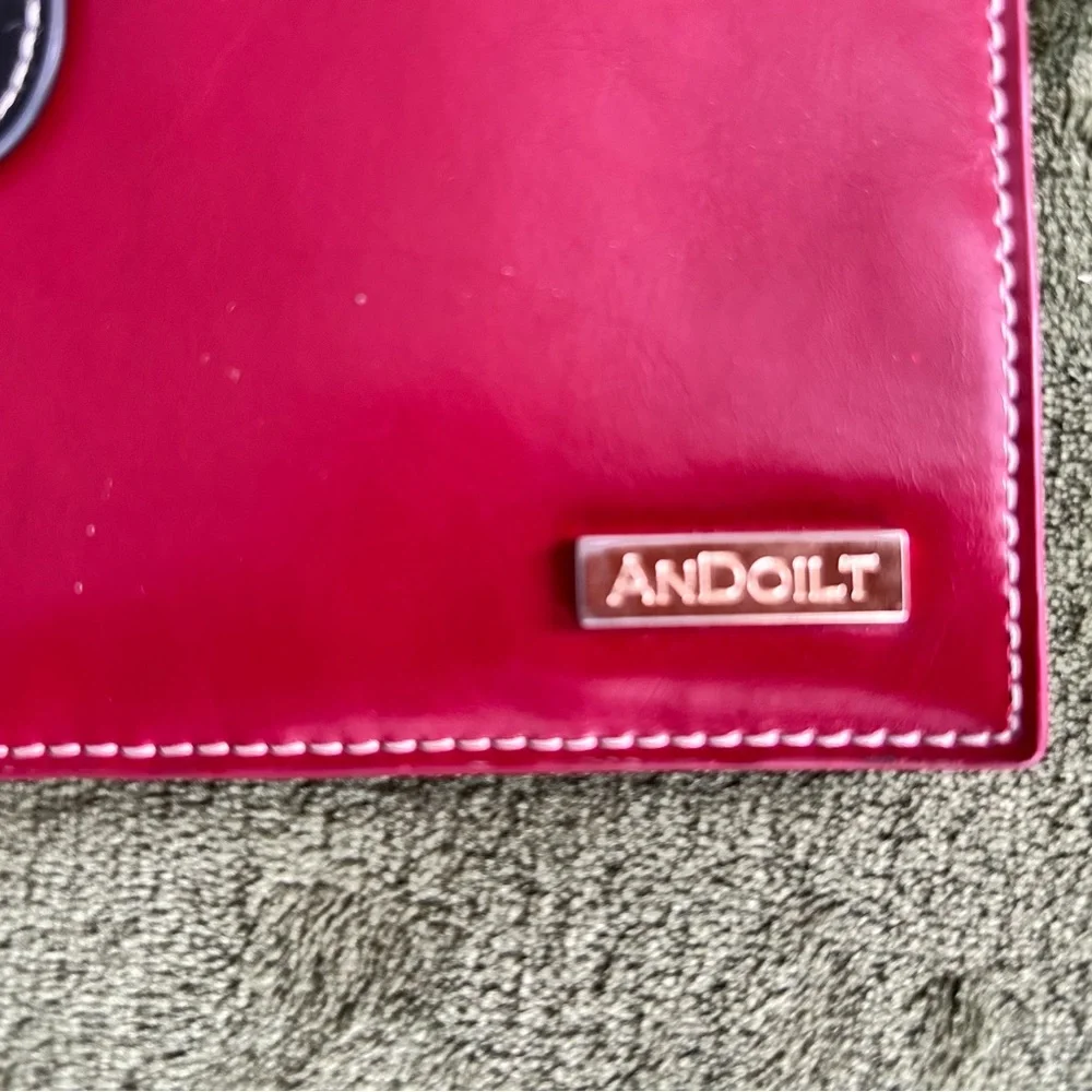 ANDOILT Women's Leather Wallet RFID Blocking Credit Card Holder Zipper Cellphone